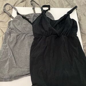 Bundle of 2 women’s Gilligan & O’Malley night nursing cami tank tops size large